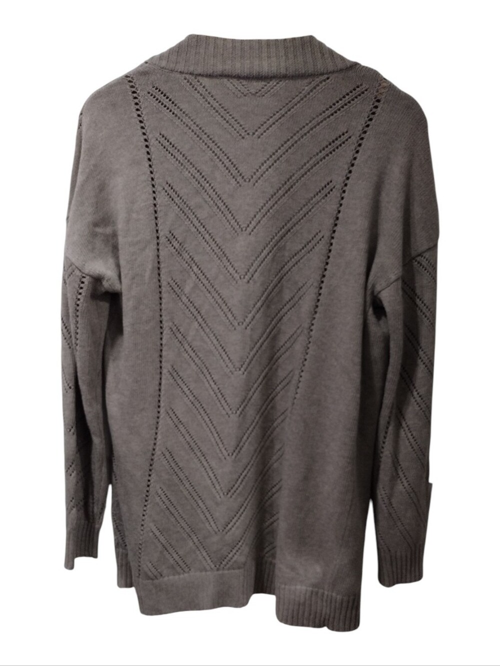 Cyrus Chevron-Pattern Knit Pullover in Grey - Picture 2 of 4